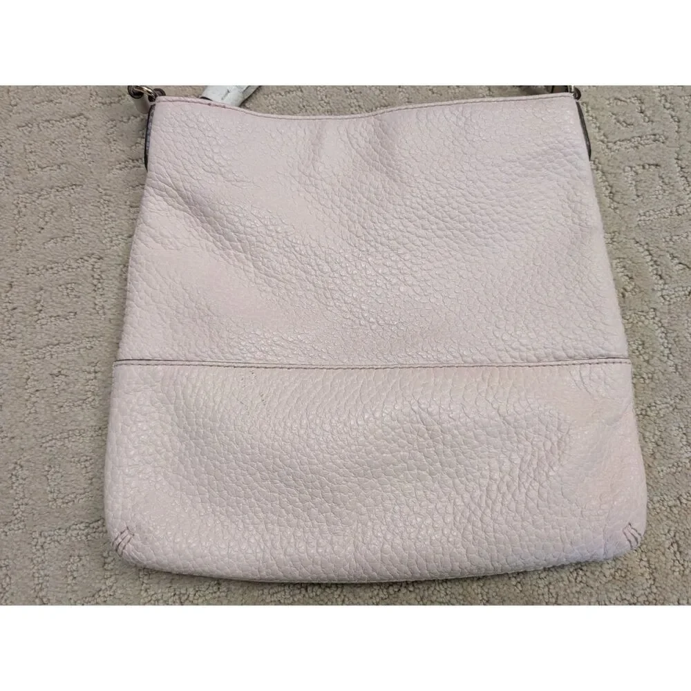 Kate Spade Crossbody Purse Light Pink Pebbled Leather with White Tassel